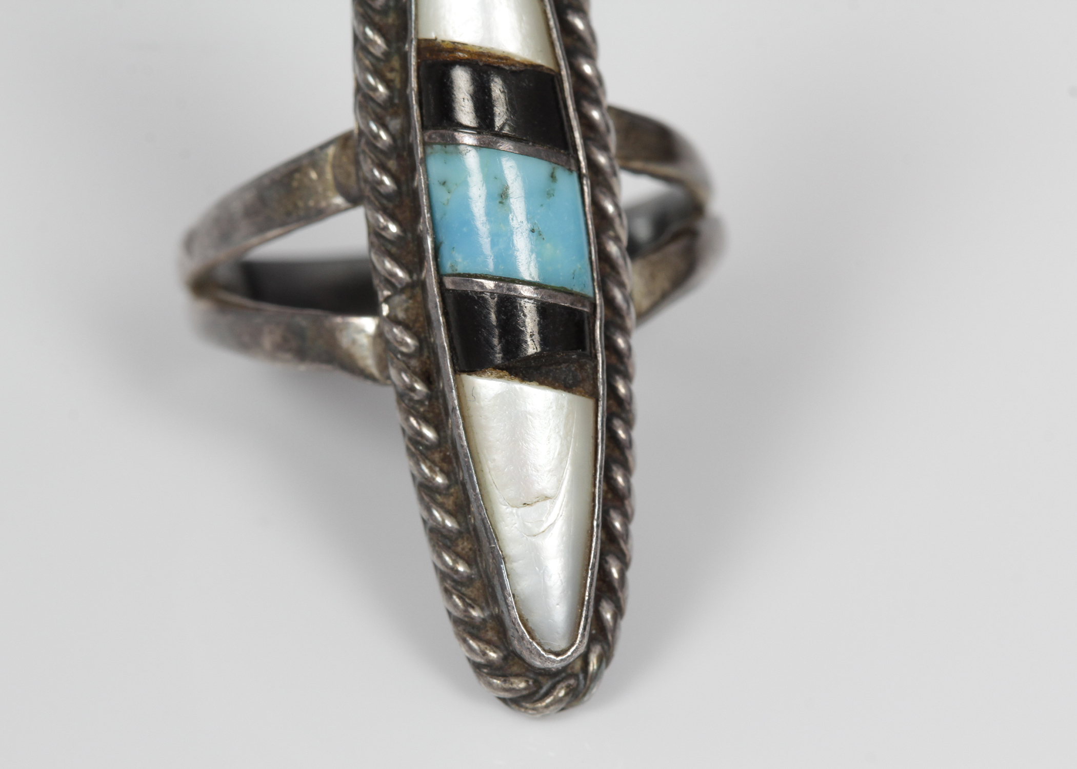 Silver Tone Multi-Stone Ring