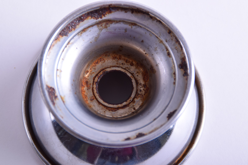 Vintage Depression Glass Dessert Bowls with Metal Bases