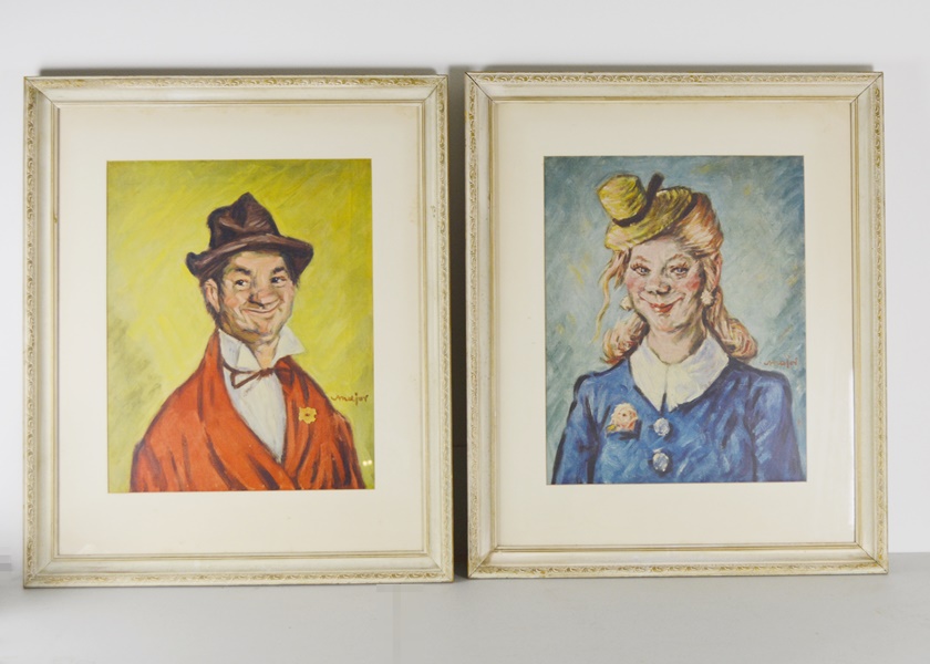 Henry Major "Philosopher's Wife" and "Gay Philosopher" Lithograph