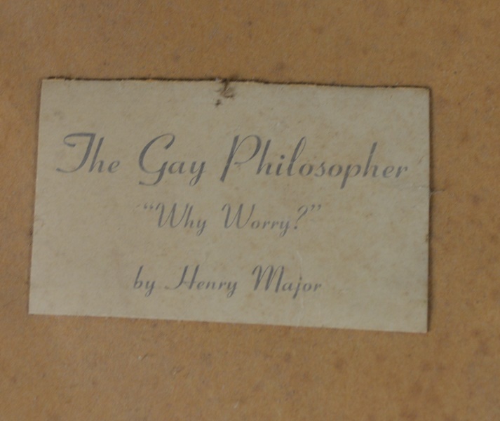 Henry Major "Philosopher's Wife" and "Gay Philosopher" Lithograph
