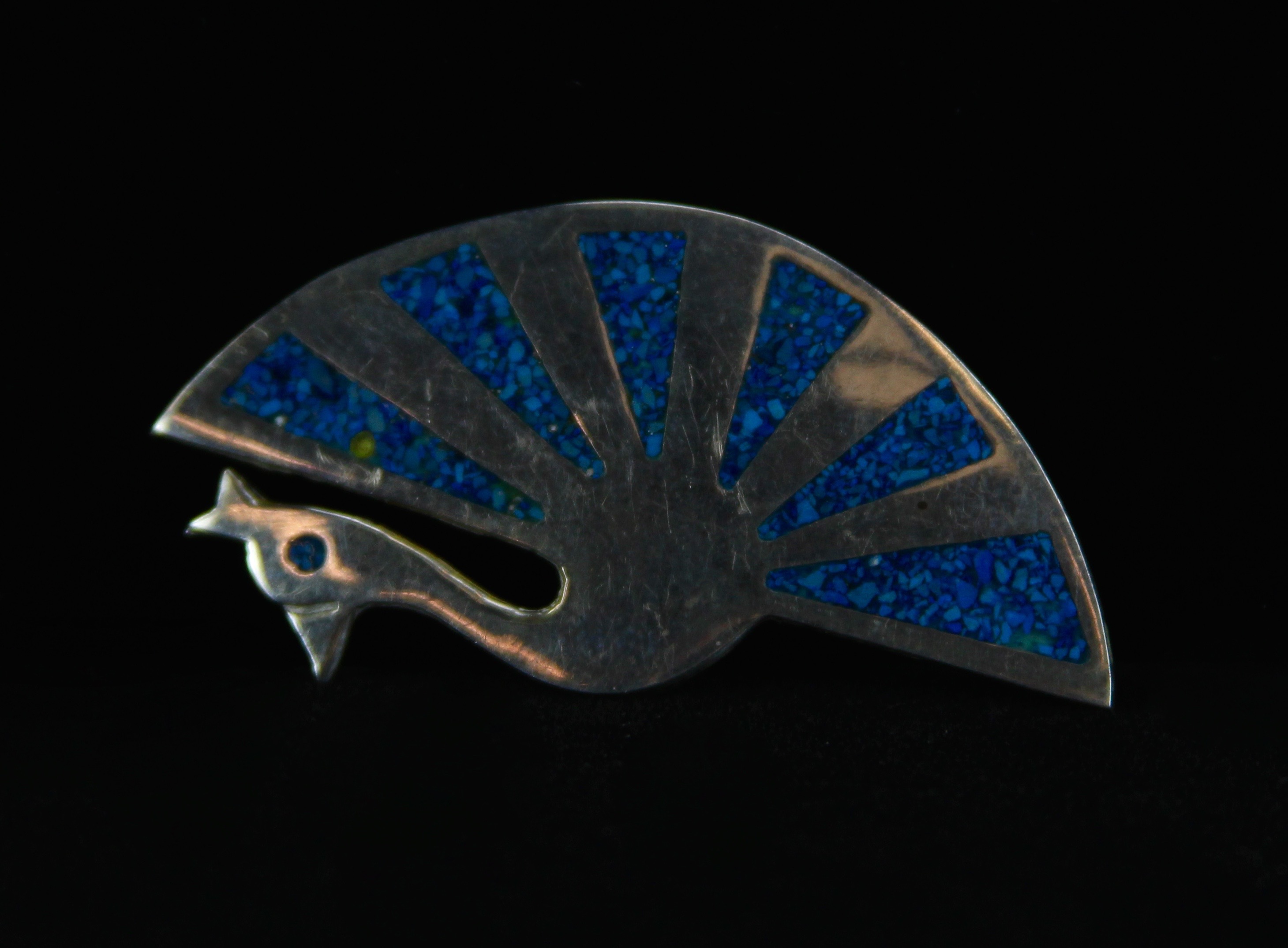 Sterling Silver Peacock Clip-on Earrings