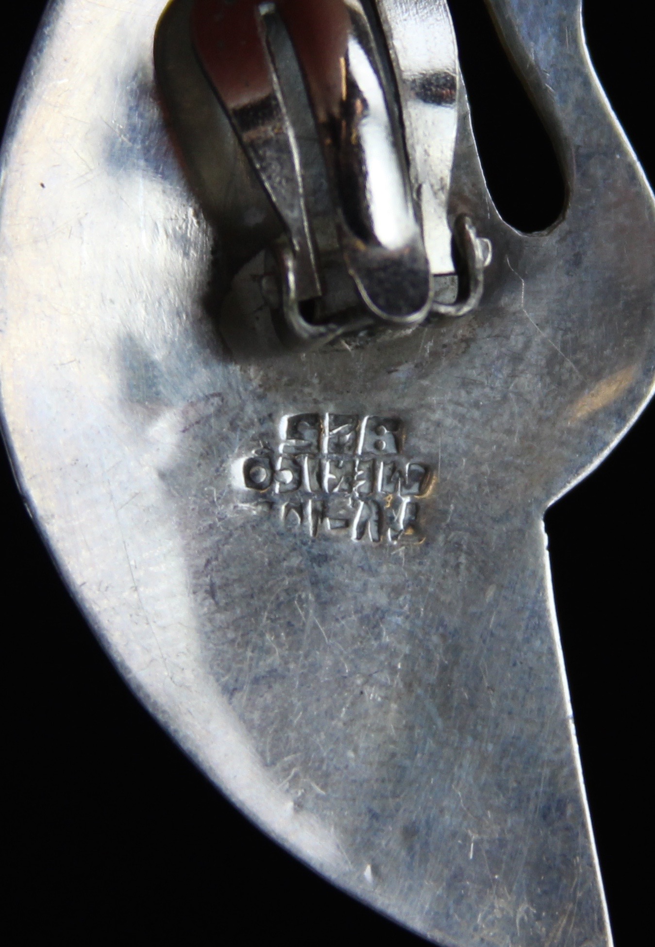 Sterling Silver Peacock Clip-on Earrings