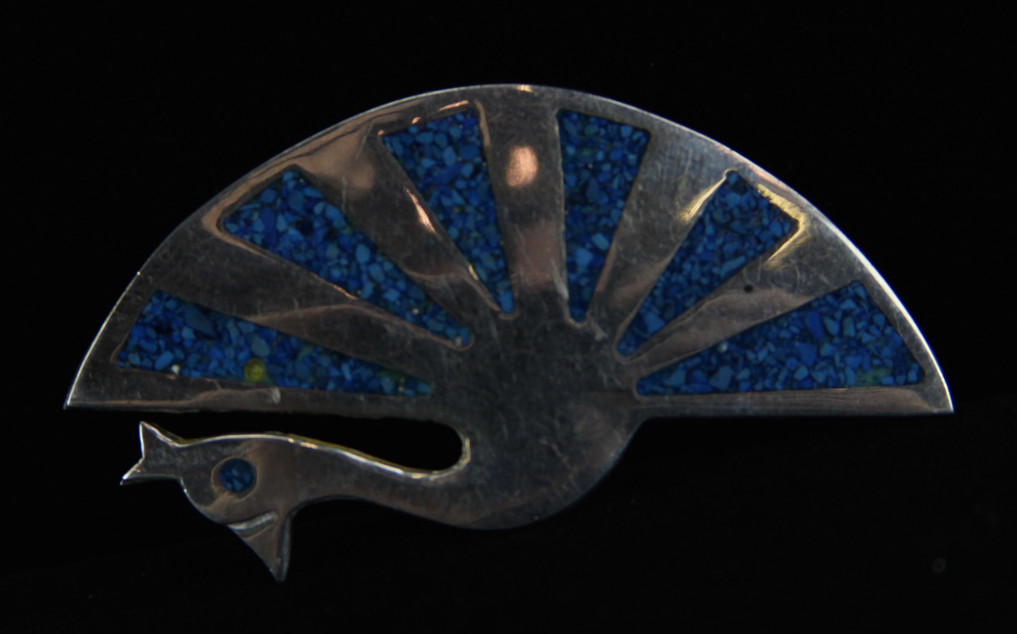 Sterling Silver Peacock Clip-on Earrings