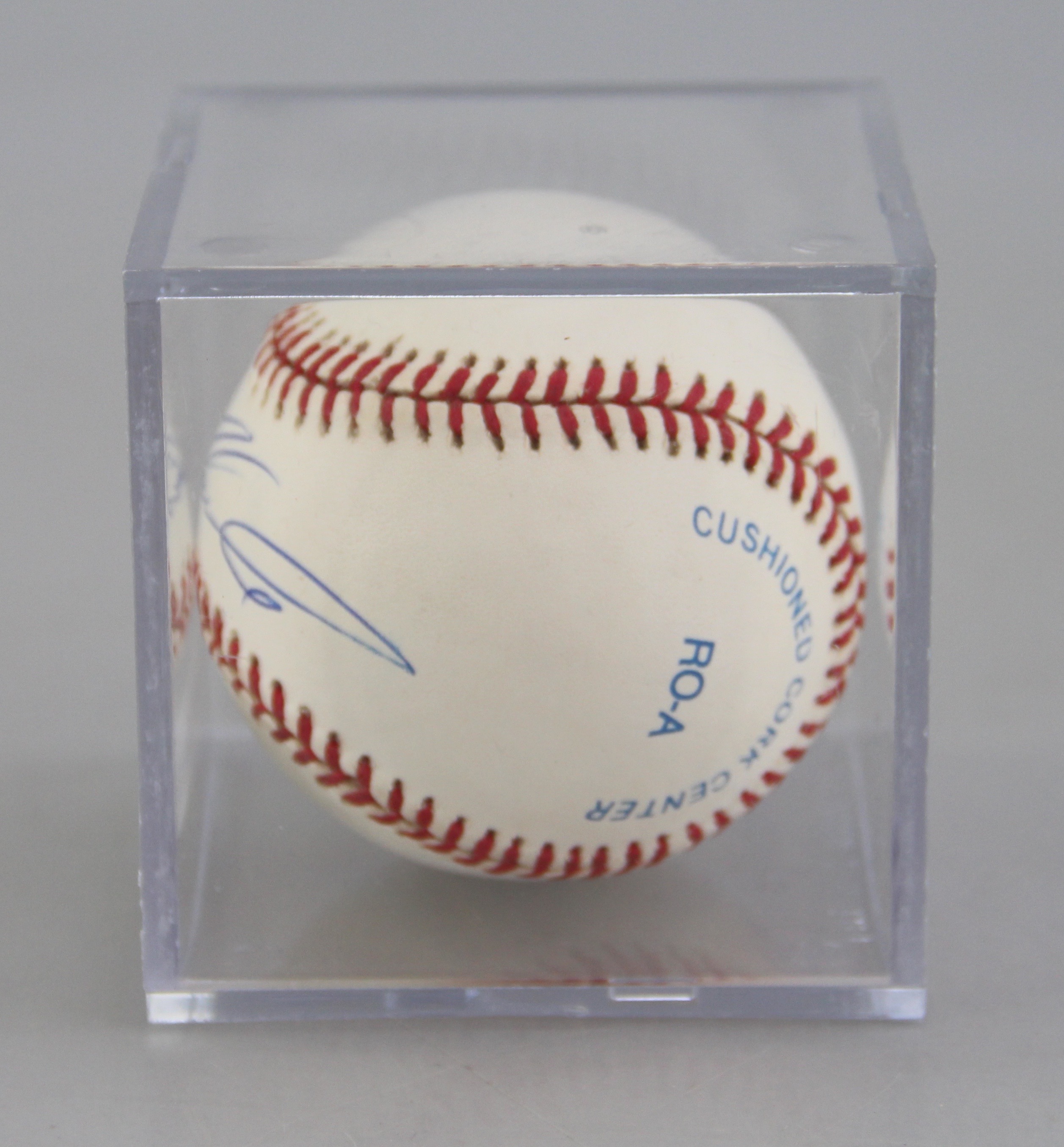 Autographed Ivan "Pudge" Rodriguez Baseball in Display Case