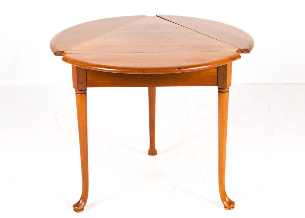 Vintage Statton Furniture Drop Leaf Cherry Corner Table
