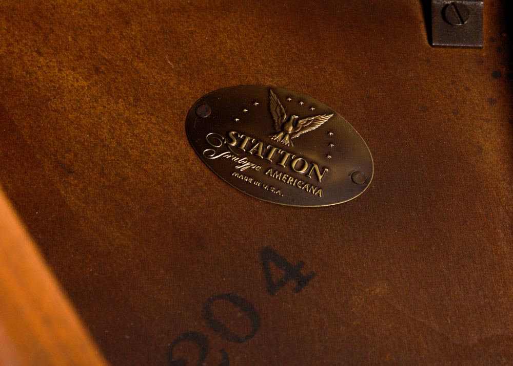 Vintage Statton Furniture Drop Leaf Cherry Corner Table