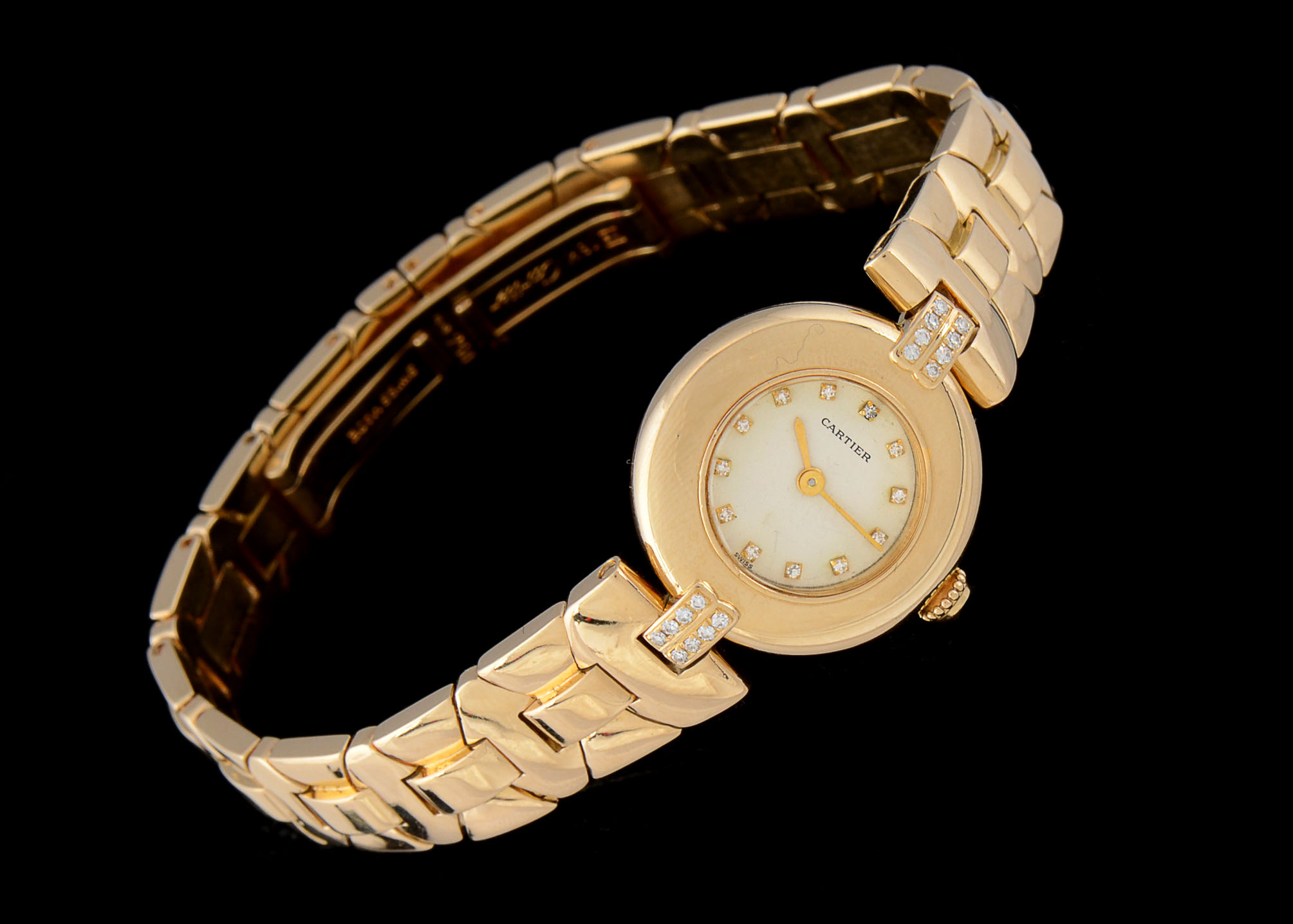 Women's Cartier Colisee Solid 18K Gold and Diamond Watch