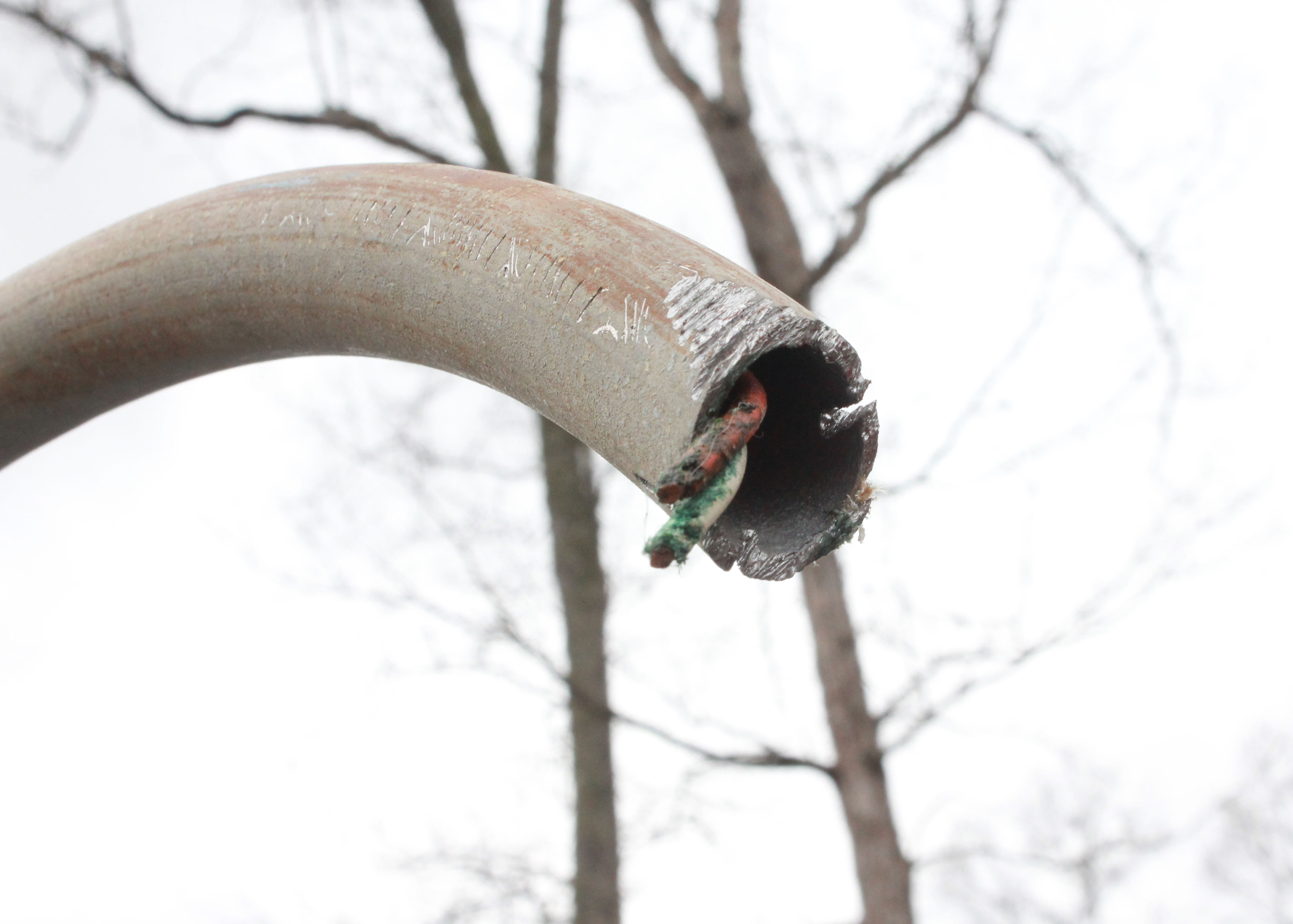 Pair of Metal Industrial Hanging Lights
