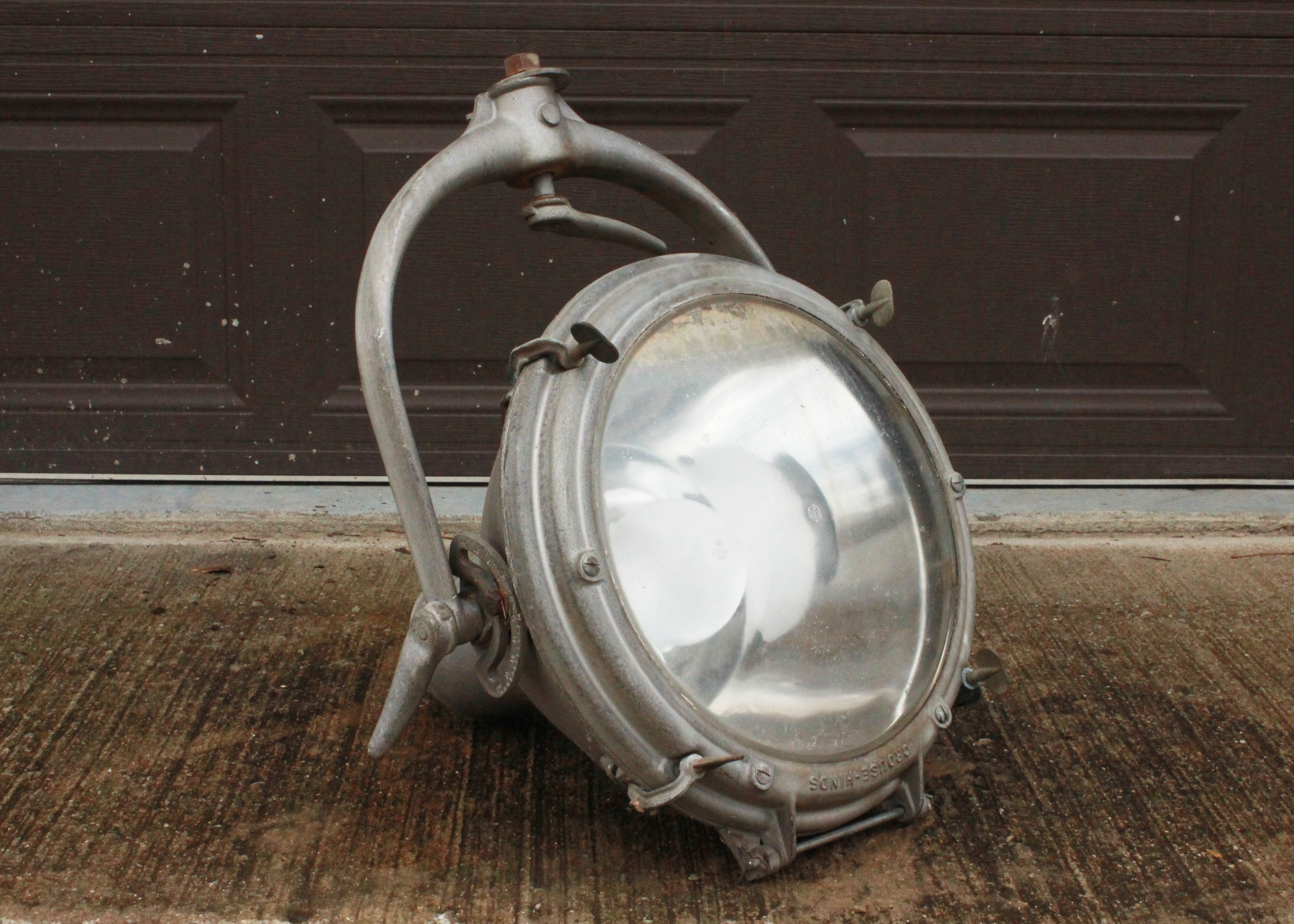 Vintage Industrial Metal Spotlight