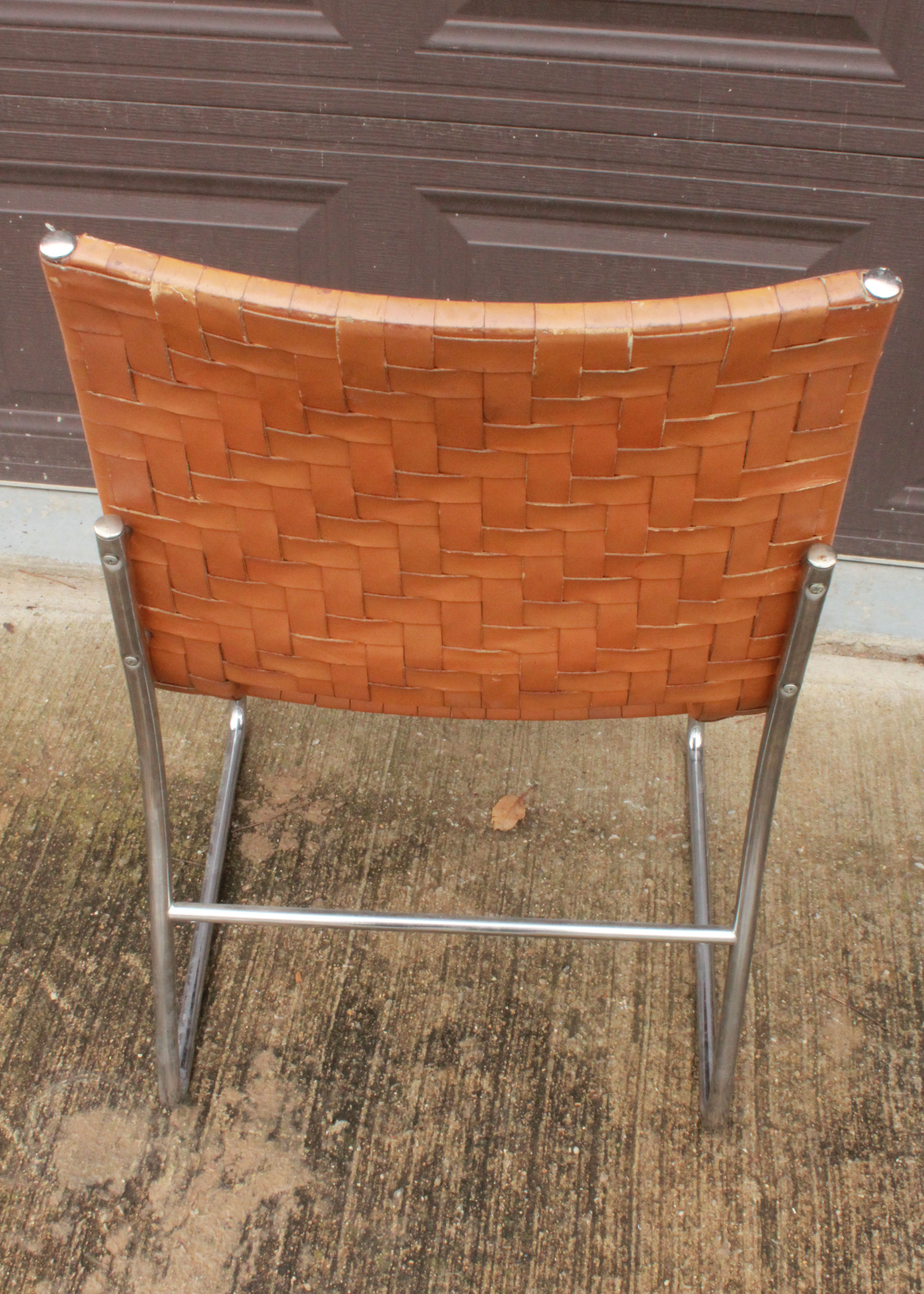 Vintage Woven Leather Chairs