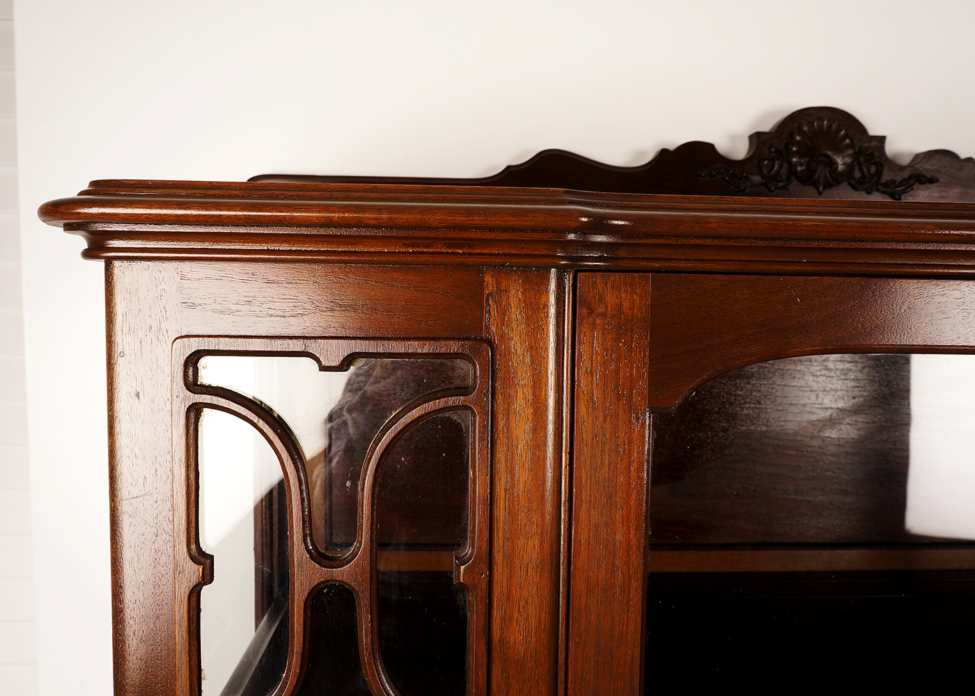 Walnut Queen Anne China Cabinet