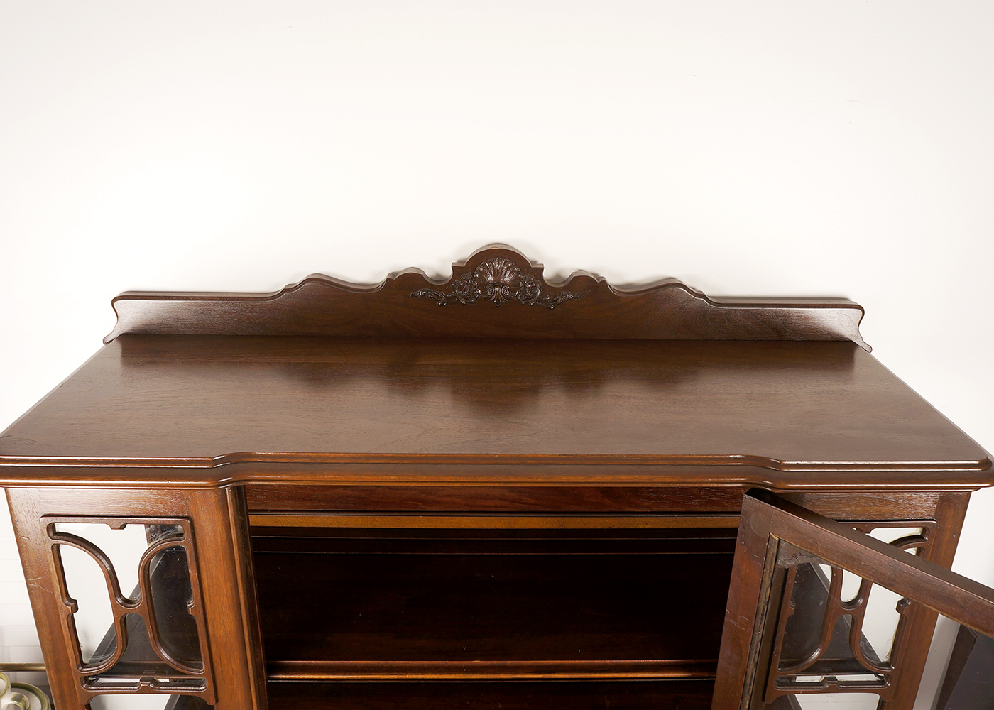 Walnut Queen Anne China Cabinet