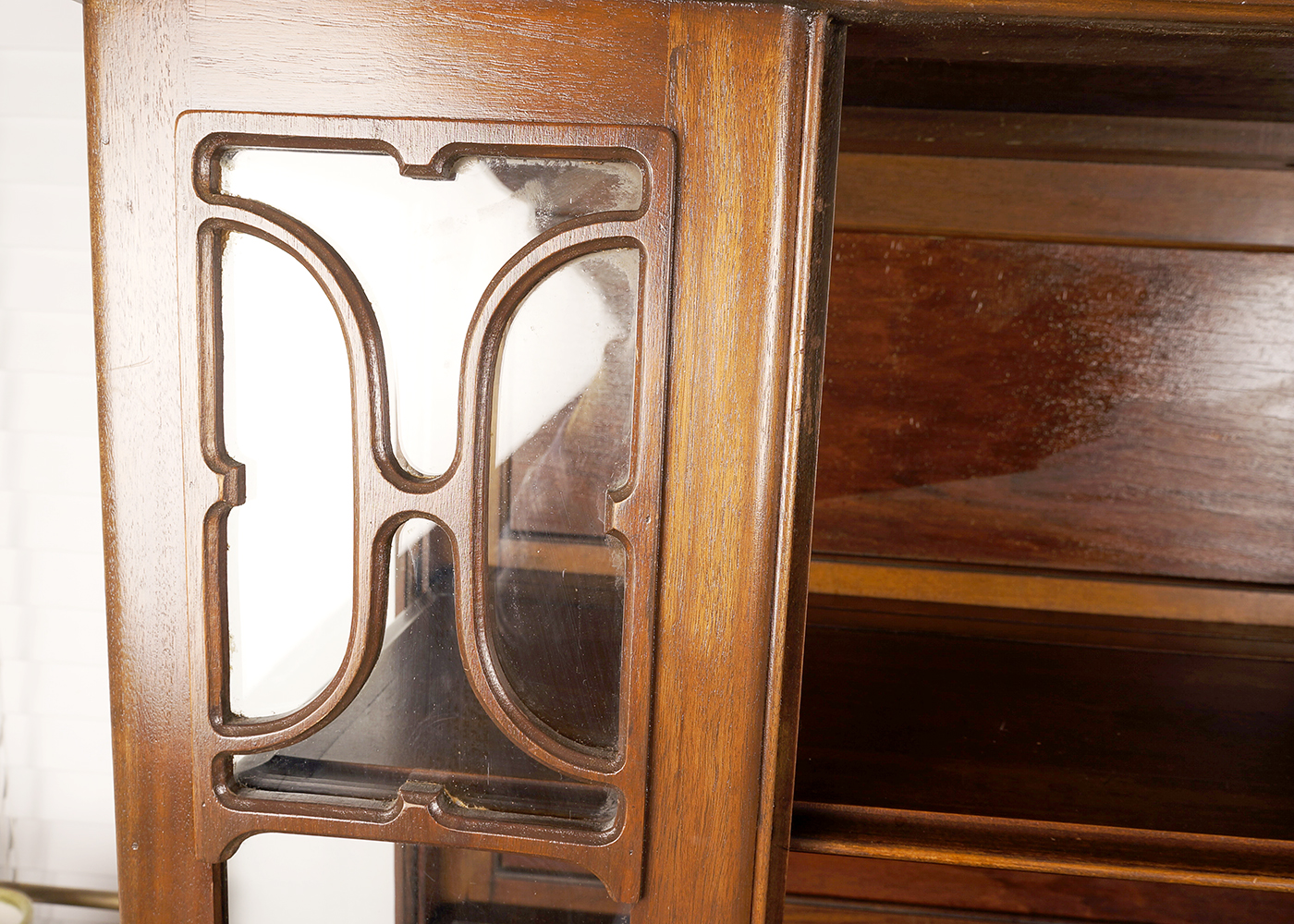 Walnut Queen Anne China Cabinet
