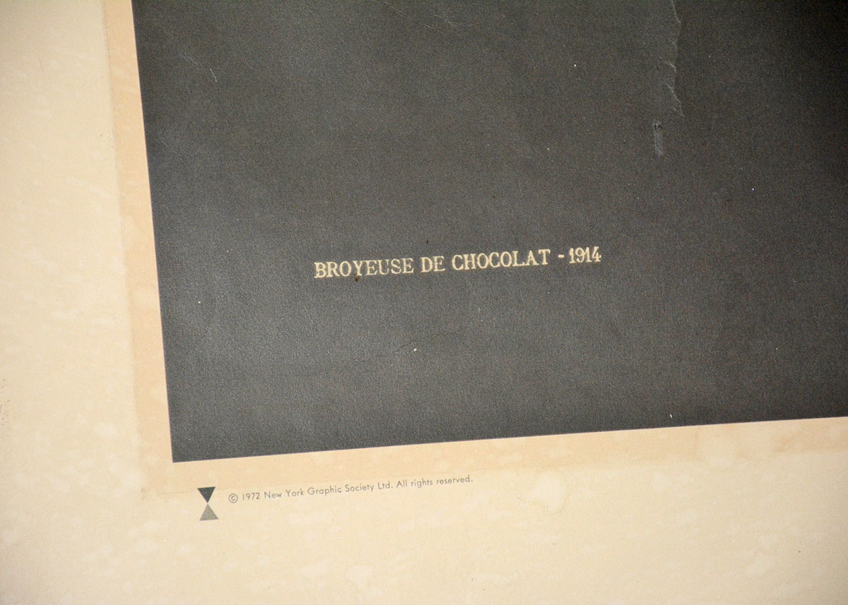 1972 Marcel Duchamp Lithograph of "Chocolate Grinder No. 2"
