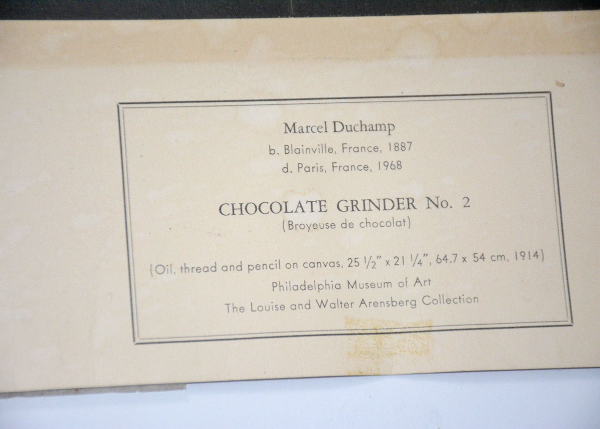 1972 Marcel Duchamp Lithograph of "Chocolate Grinder No. 2"