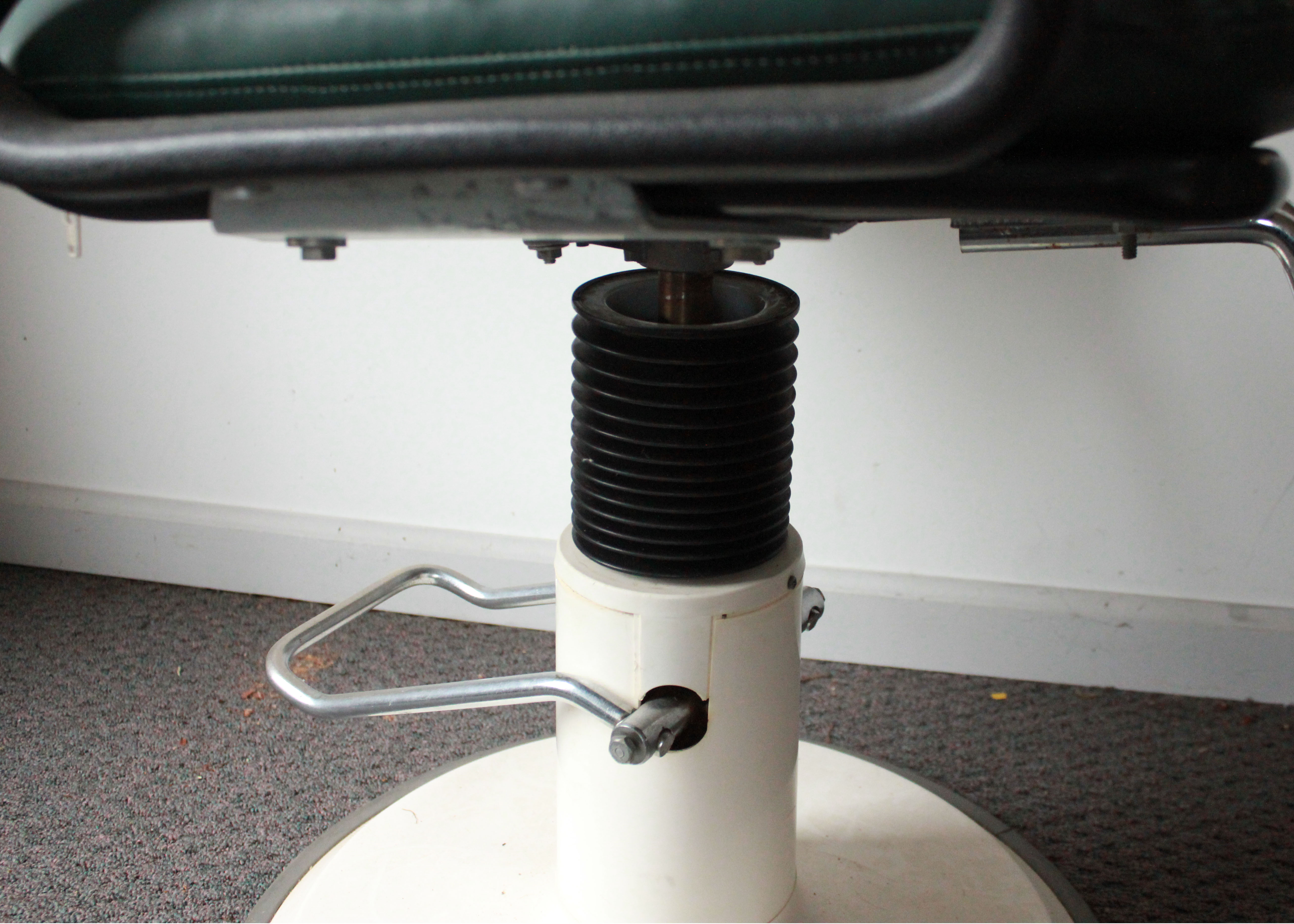 Green Faux Leather Barber Chair