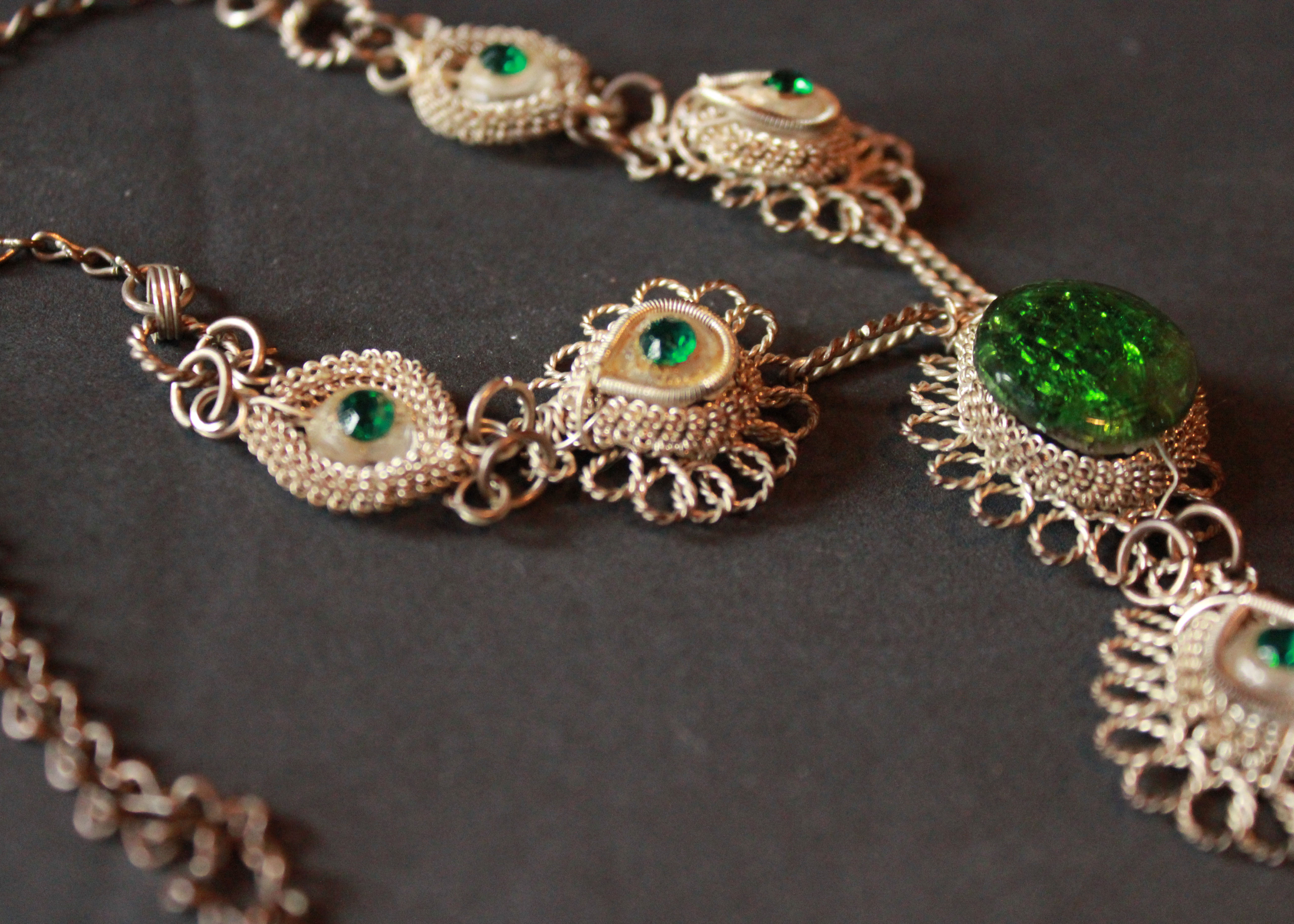 Vintage Filigree Costume Jewelry Set