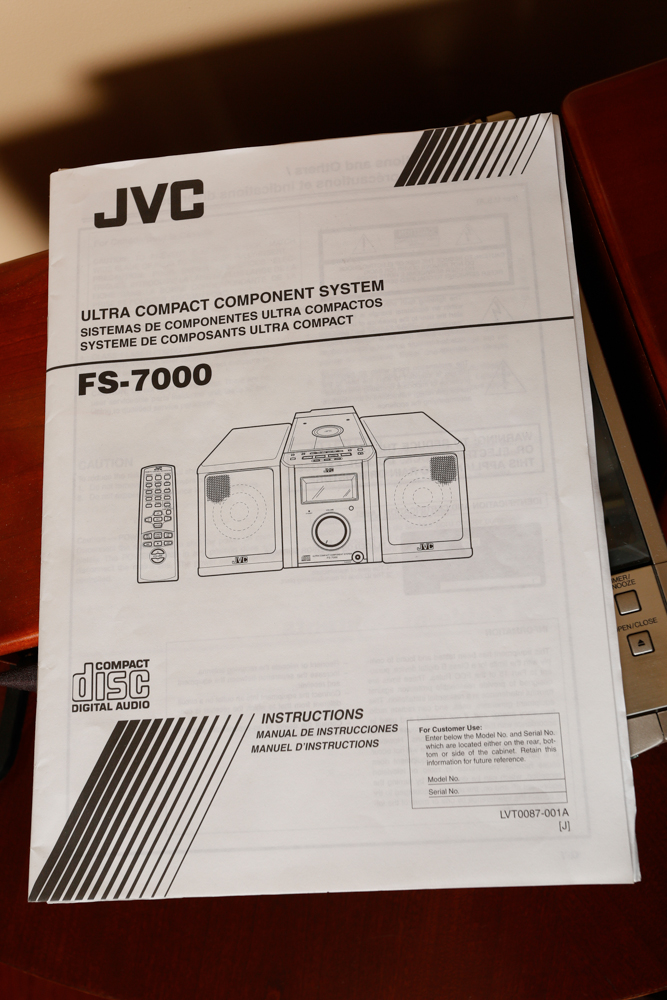 JVC Compact Disc Digital Audio System