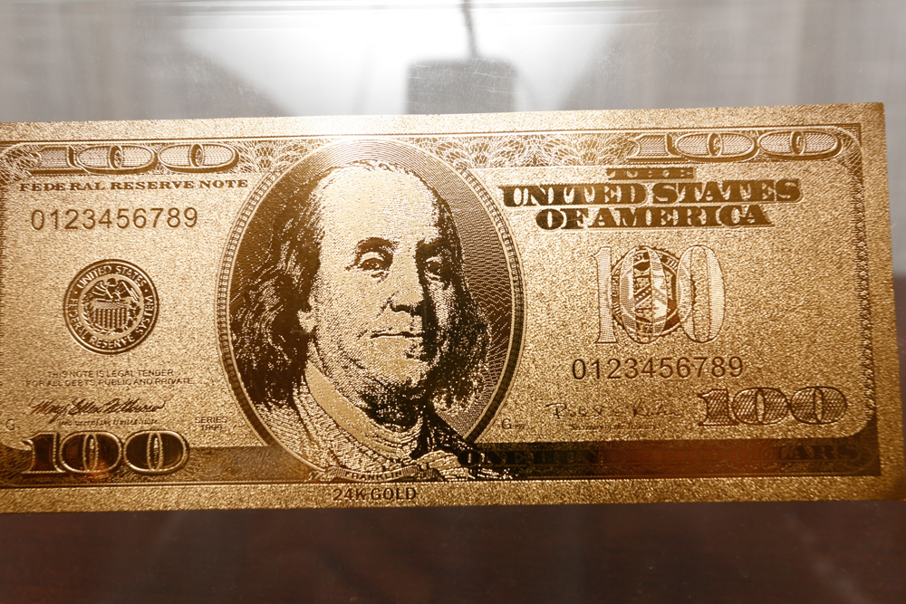 24KT Gold Plated $100 Bill
