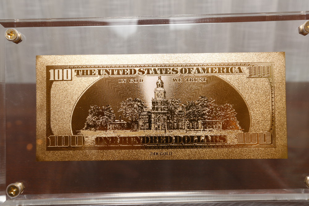 24KT Gold Plated $100 Bill