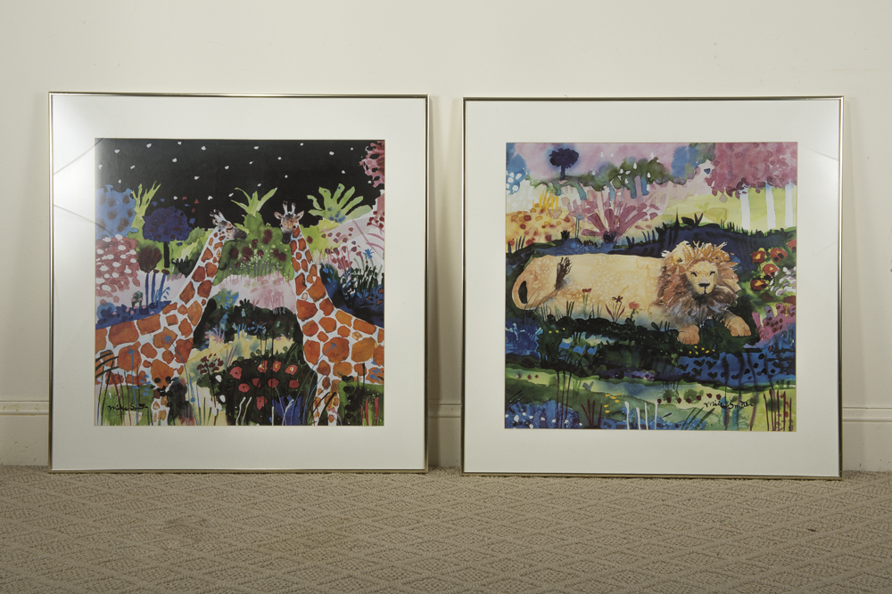 Pair of Framed Mike Smith Prints