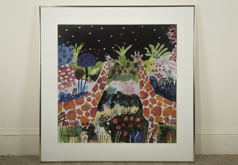 Pair of Framed Mike Smith Prints