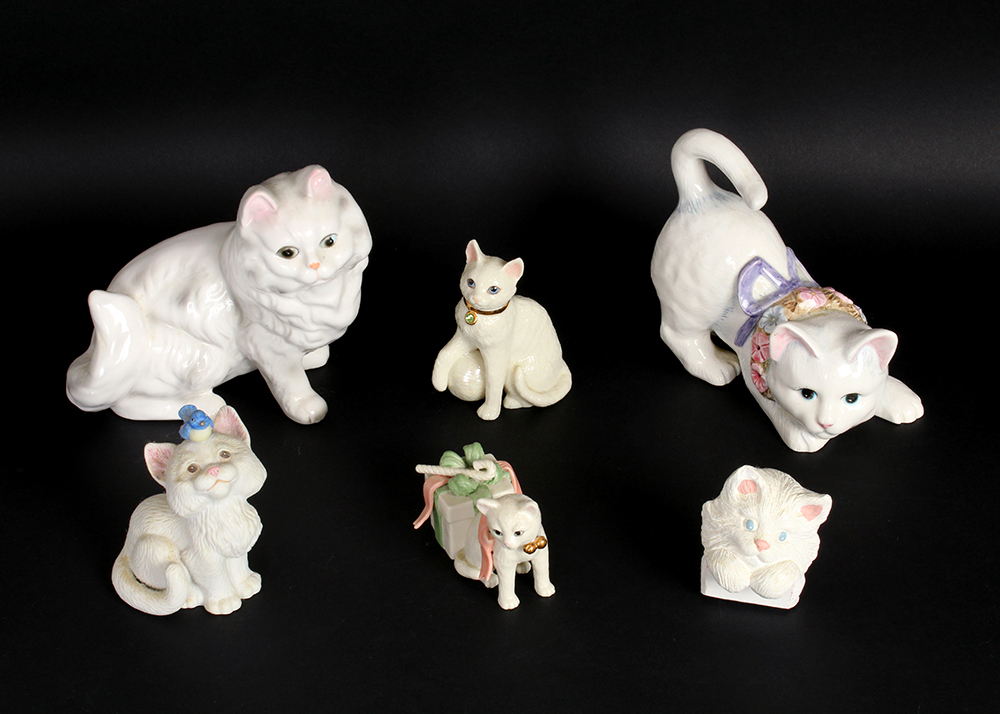 Clowder of Porcelain Cats