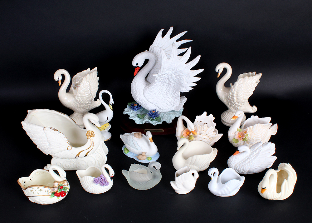 Assortment of Decorative Swans