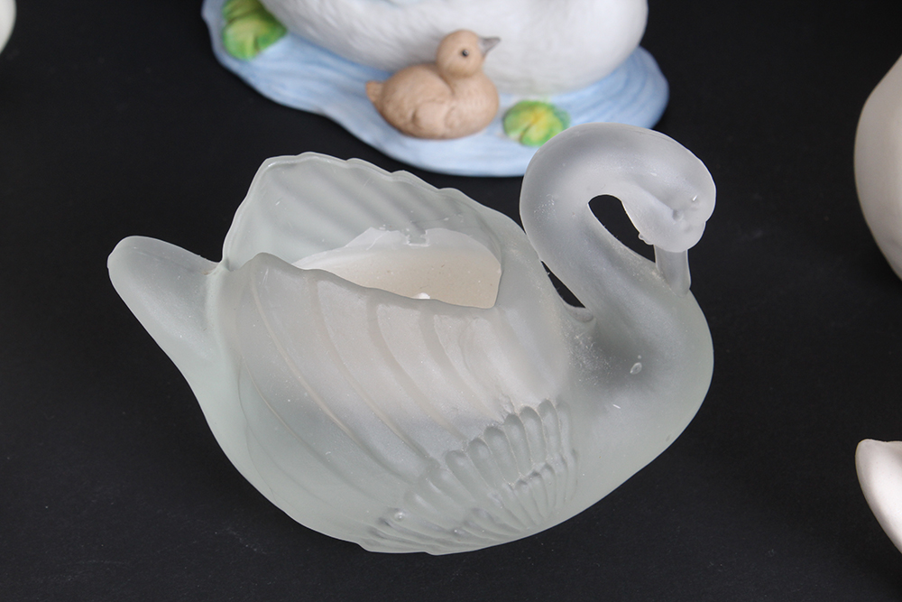Assortment of Decorative Swans