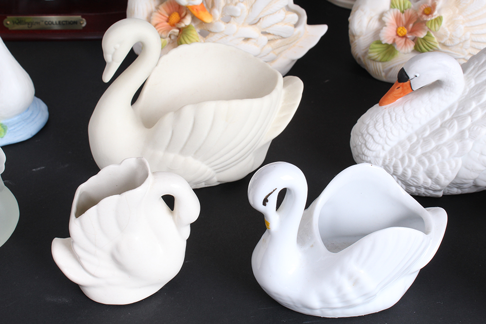 Assortment of Decorative Swans
