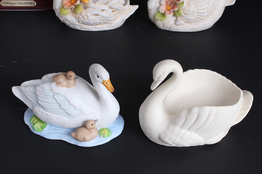 Assortment of Decorative Swans