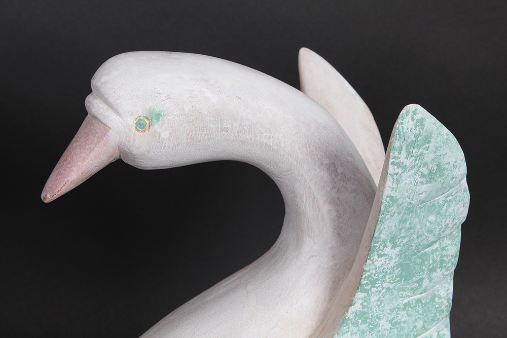 Pair of Decorative Wooden Swans