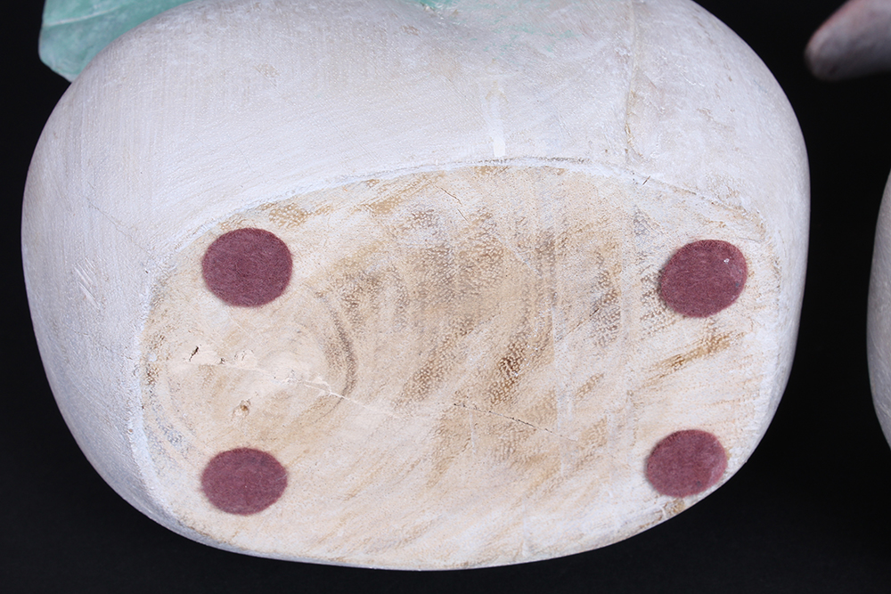 Pair of Decorative Wooden Swans