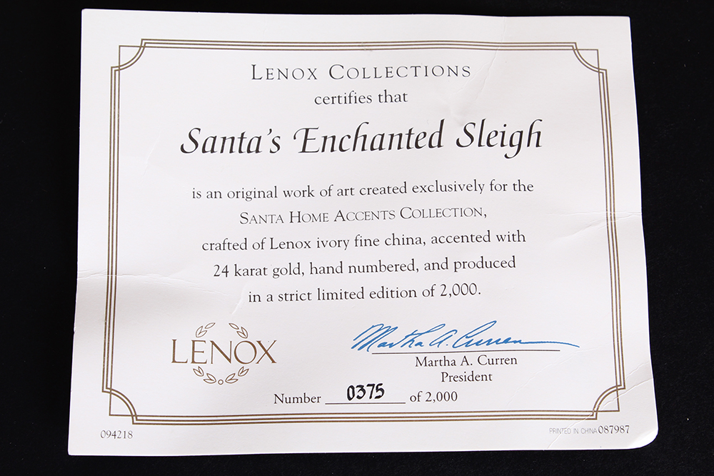 Lenox Santa's Enchanted Sleigh
