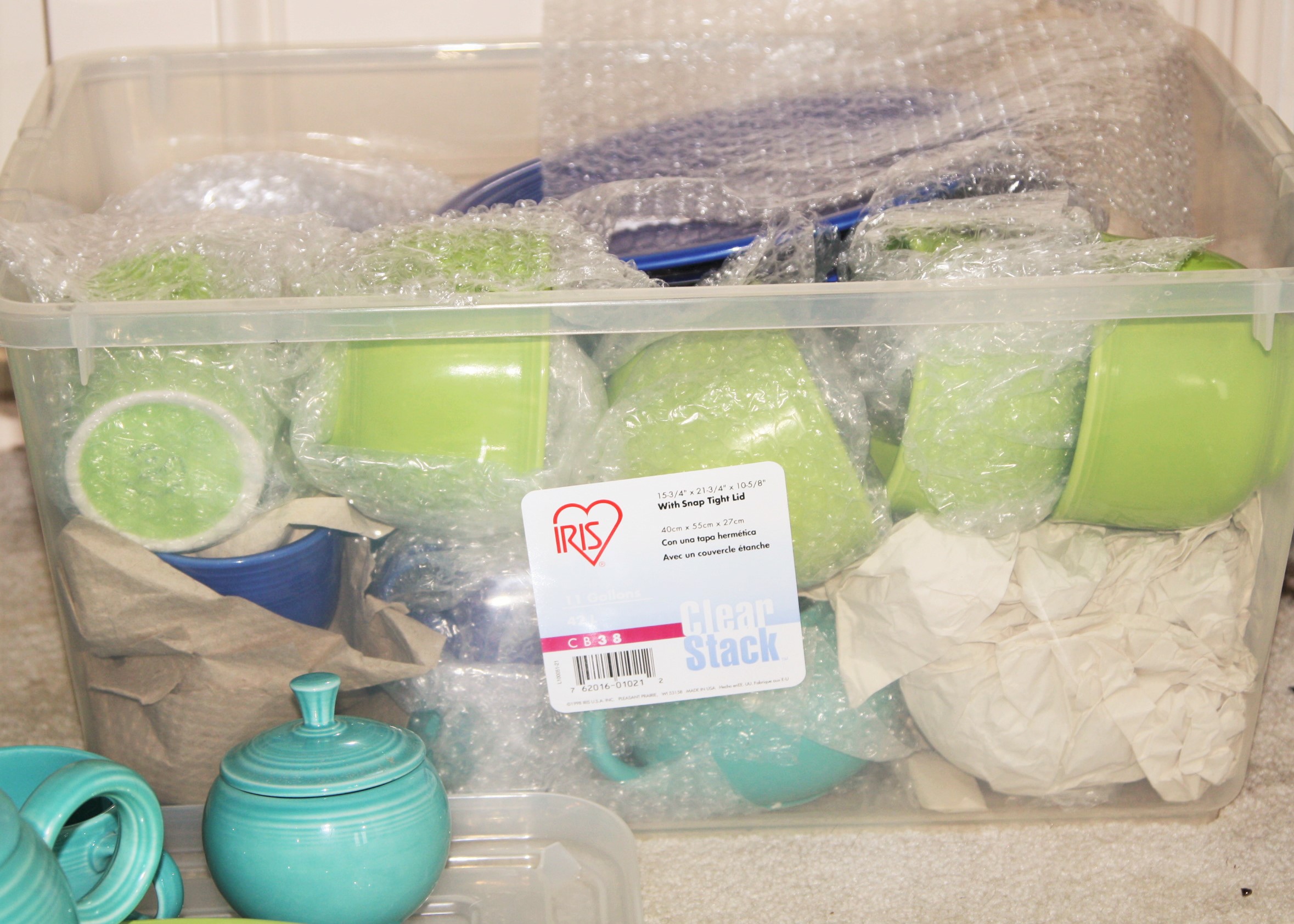 Fiestaware Collection in Sapphire, Chartreuse and Turqoise