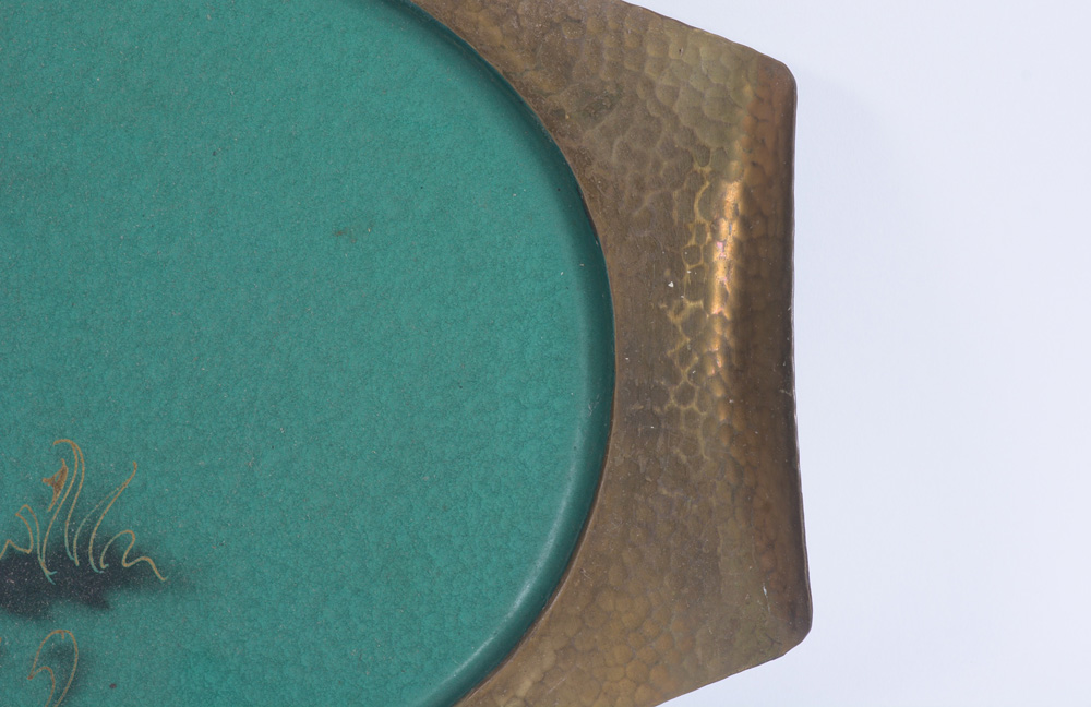 Collection of Engraved Acanthus Brown Dishware and Tray