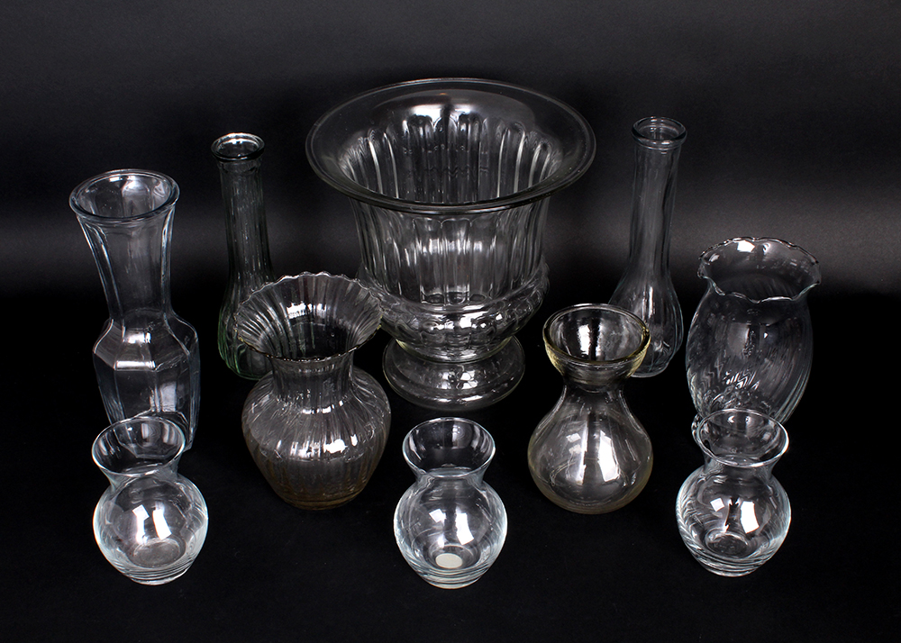 Assortment of Glass Vases