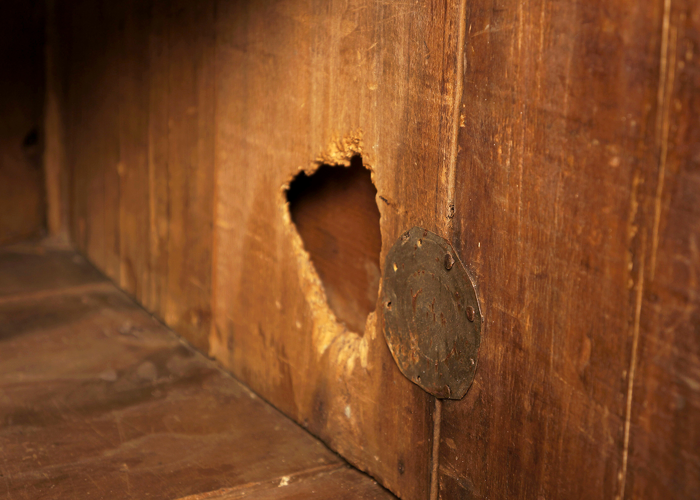 Antique Country Kitchen Cupboard with Copper Work Surface