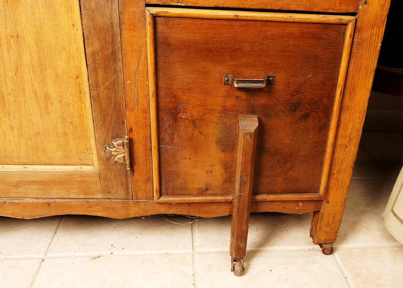 Antique Country Kitchen Cupboard with Copper Work Surface