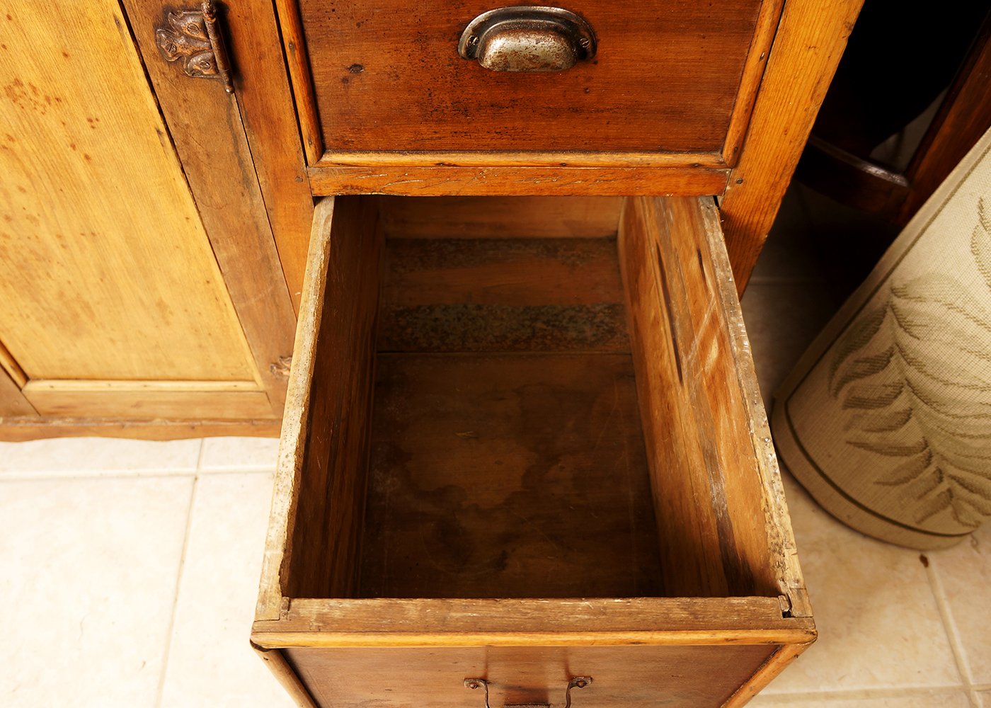 Antique Country Kitchen Cupboard with Copper Work Surface