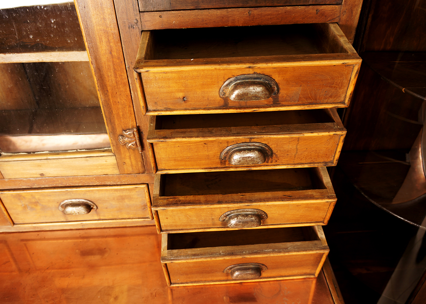 Antique Country Kitchen Cupboard with Copper Work Surface