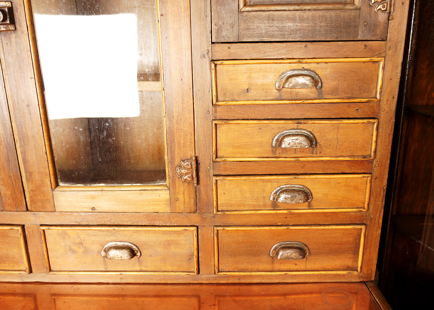 Antique Country Kitchen Cupboard with Copper Work Surface
