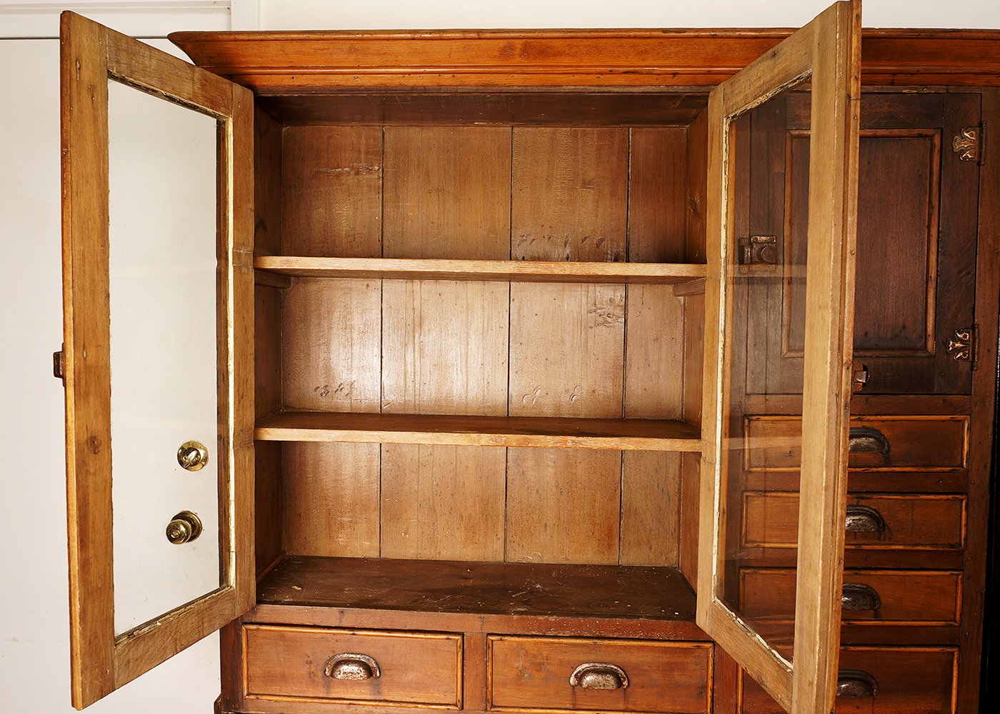 Antique Country Kitchen Cupboard with Copper Work Surface