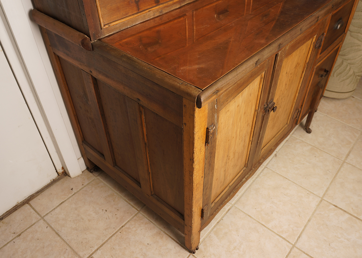 Antique Country Kitchen Cupboard with Copper Work Surface