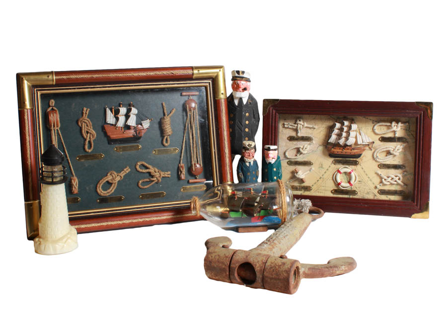 Framed Fisherman Ropes and Decor