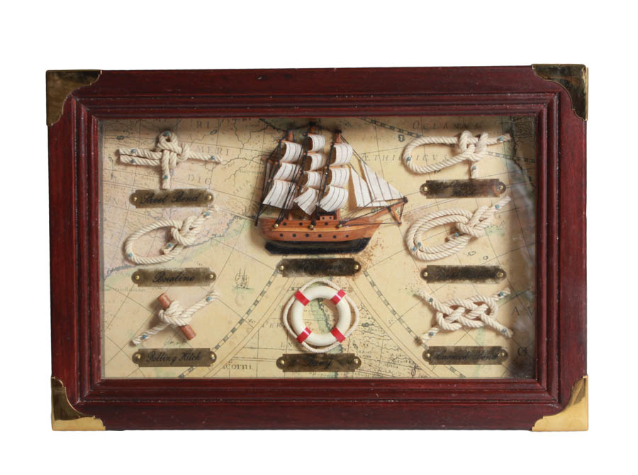 Framed Fisherman Ropes and Decor