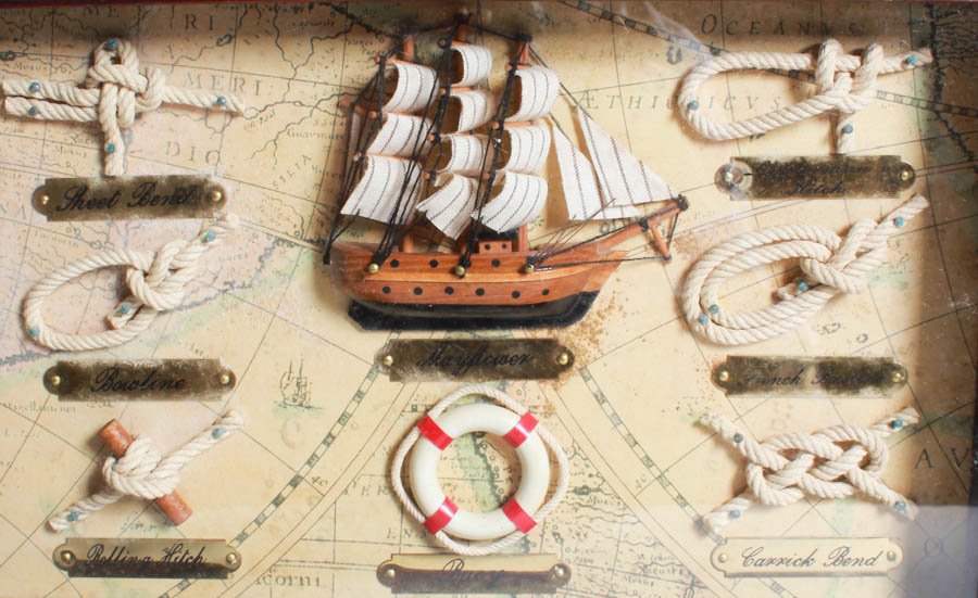 Framed Fisherman Ropes and Decor