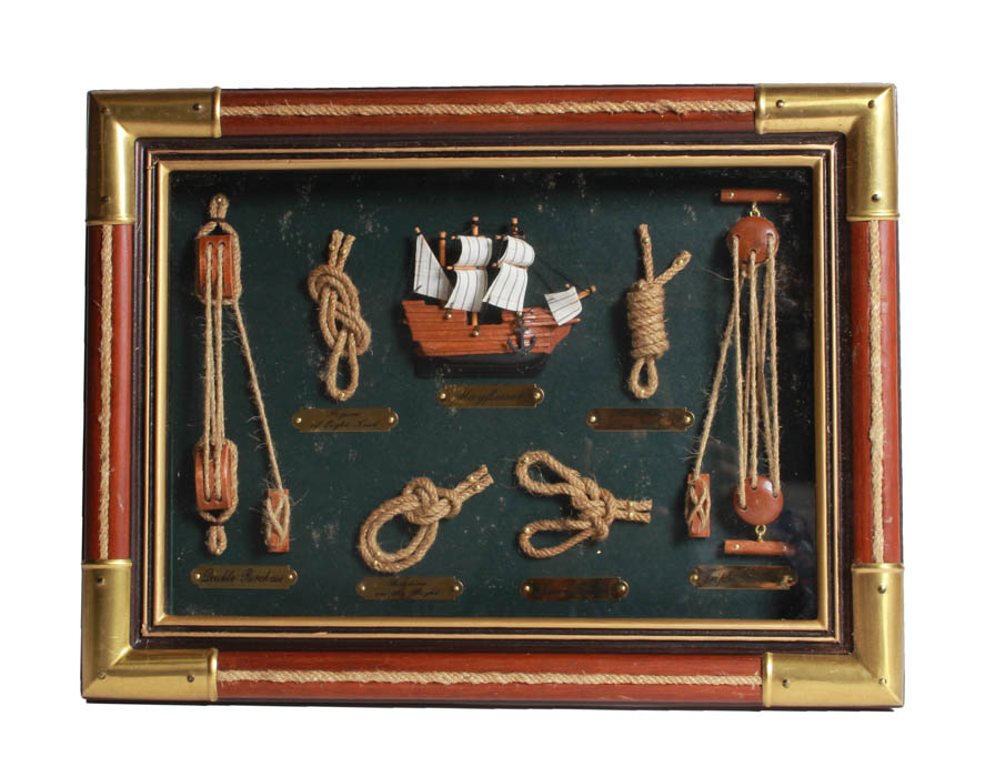 Framed Fisherman Ropes and Decor