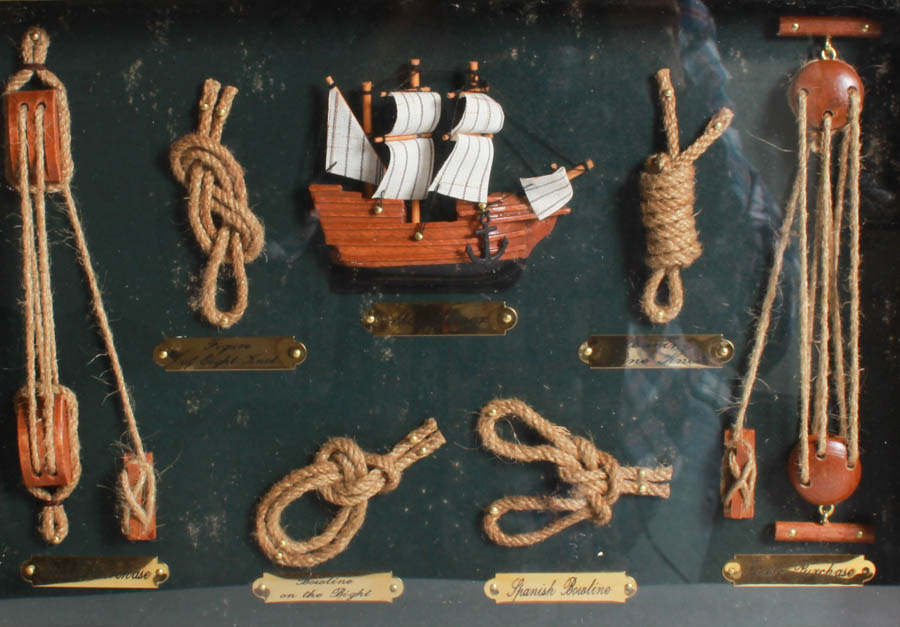 Framed Fisherman Ropes and Decor
