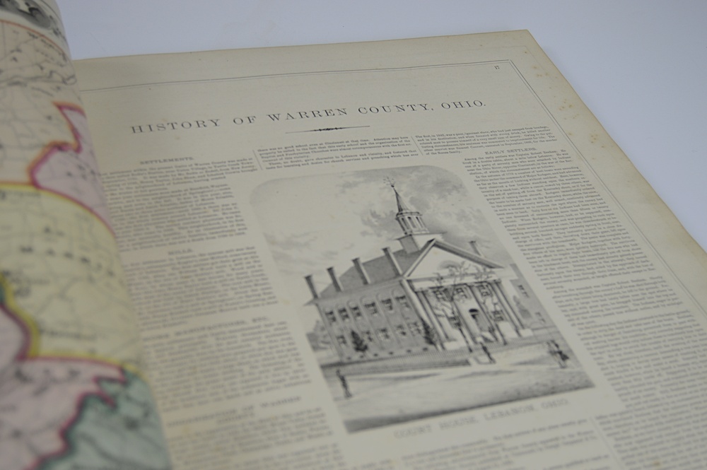 1875 New Historical Atlas of Warren County, Ohio Atlas